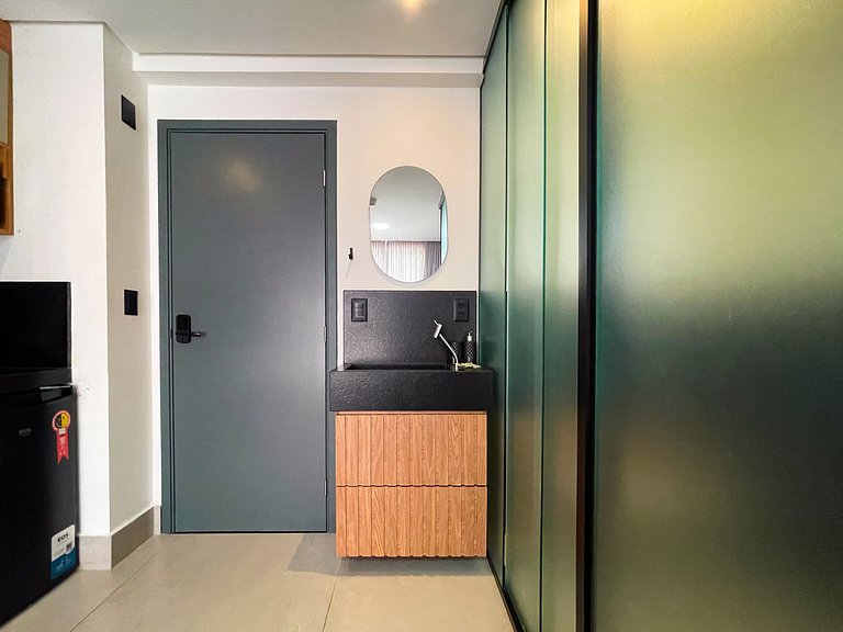 Studio novo, Piscina Rooftop e Coworking