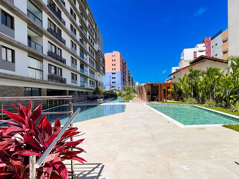 2 Quartos Ponta de Campina, Piscinas e Academia